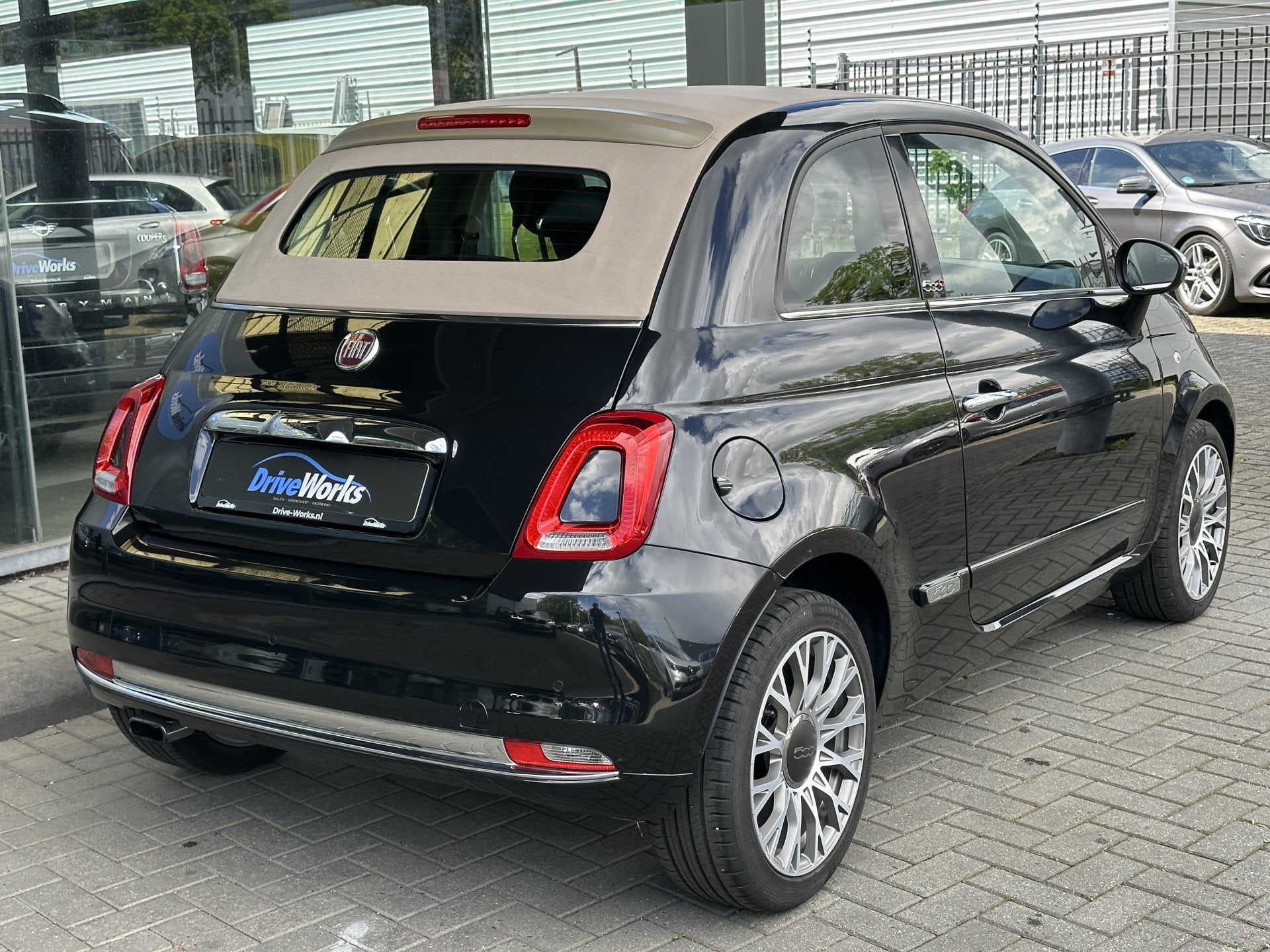 Fiat 500C 0.9 TwinAir Turbo Lounge | Automaat | 5dkm | Nieuw, Auto's, Fiat, Gebruikt, Zwart, Leder, Bedrijf