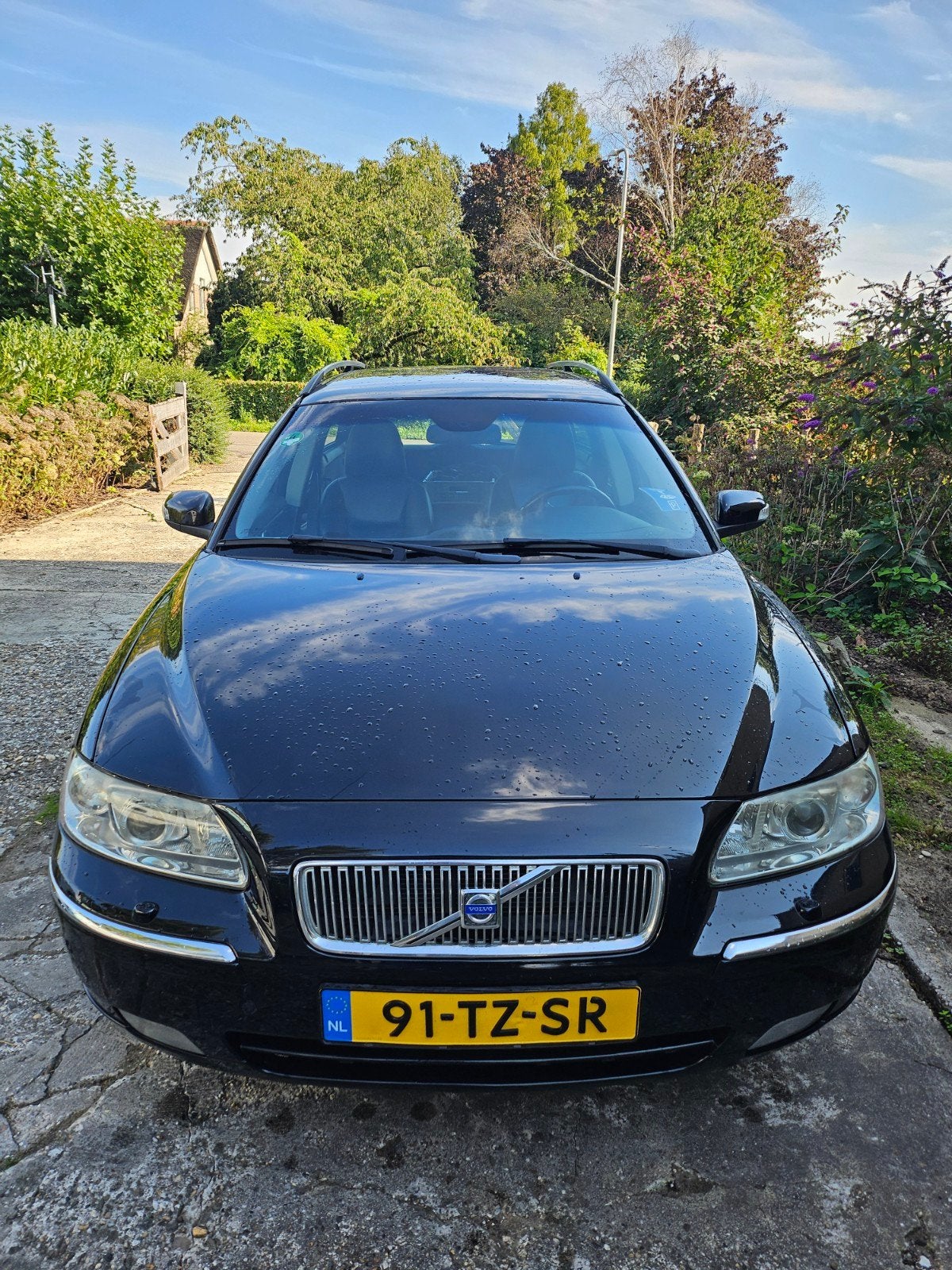 Volvo V70 2.4 170PK AUT 2007 Zwart, Auto's, 1800 kg, Zwart, Stationwagon, 2435 cc