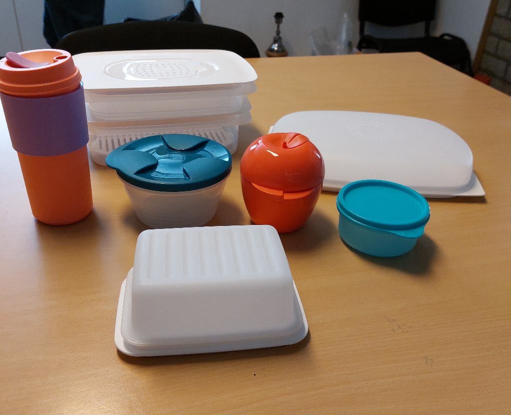 Tupperware, Ophalen of Verzenden, Zo goed als nieuw, Blauw, Bak of Kom