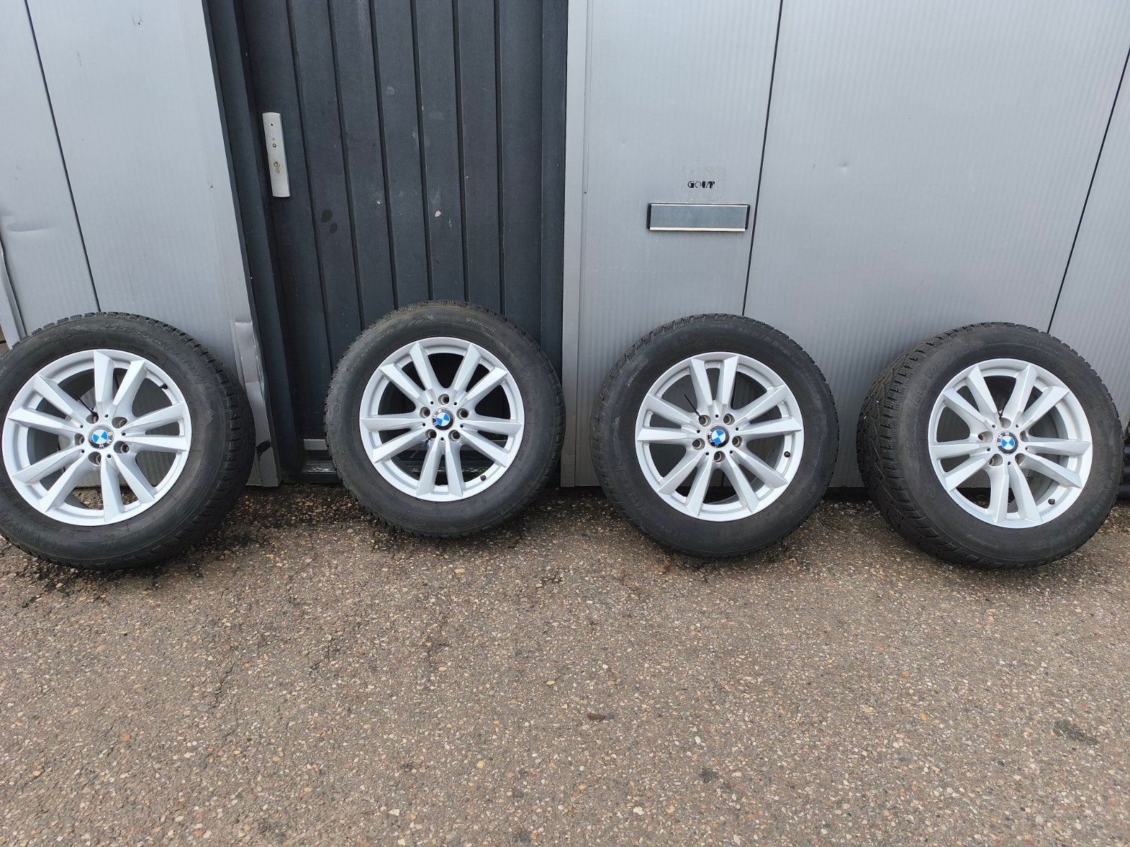 BMW 18 inch Winterbanden met Velgen - 255/55 R18, Auto-onderdelen, Banden en Velgen, 18 inch, Gebruikt, 255 mm, Banden en Velgen
