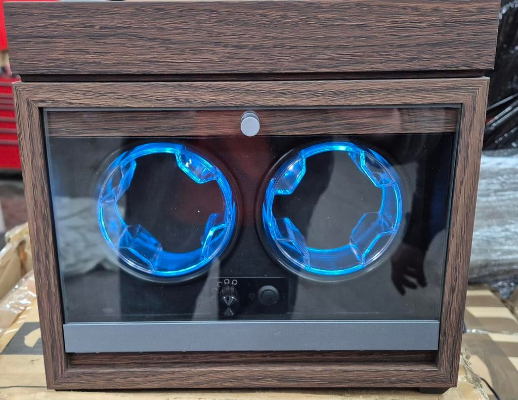 Klarstein 10045570 Horlogebeweger met LED-verlichting, Sieraden, Tassen en Uiterlijk, Horloges | Heren, Overige merken, Overige materialen