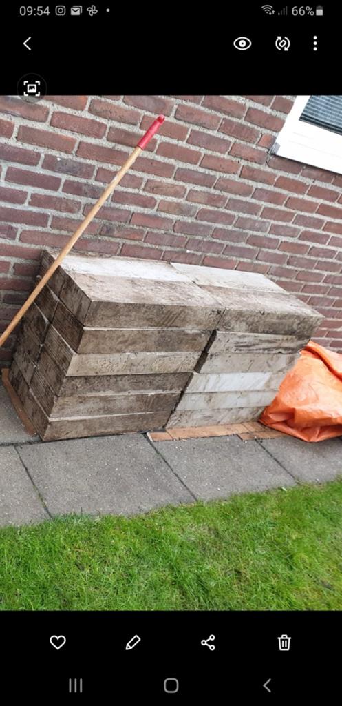 24 stuks cellenbetonblokken 60x20x10, Tuin en Terras, Ophalen, Gebruikt, Beton, Overige typen