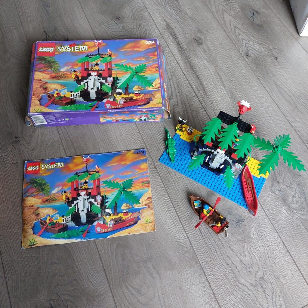 Lego 6264 Piraten Eiland met doos en boekje, Kinderen en Baby's, Speelgoed | Duplo en Lego, Compleet, Gebruikt, Lego, Complete set