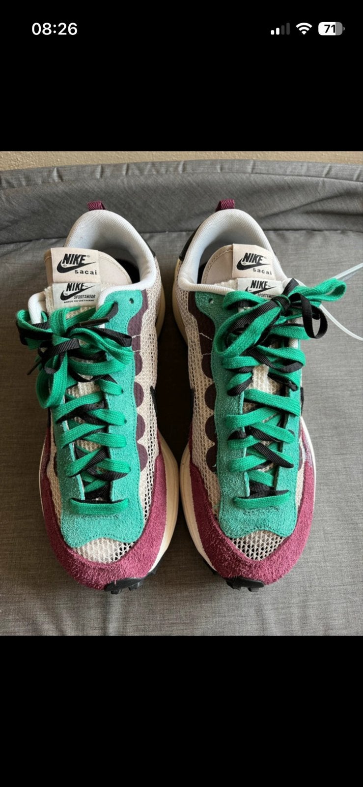 Nike x Sacai Vaporwaffle - Villain Red - Maat 45, Overige kleuren, Nieuw, Ophalen of Verzenden, Sneakers of Gympen