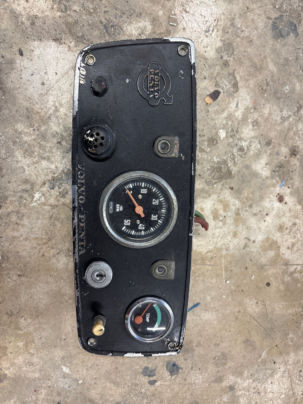 Volvo Penta Dashboard - 13x35cm - Toerenteller en Temperatuu, Ophalen of Verzenden, Gebruikt, Motor en Techniek, Motorboot