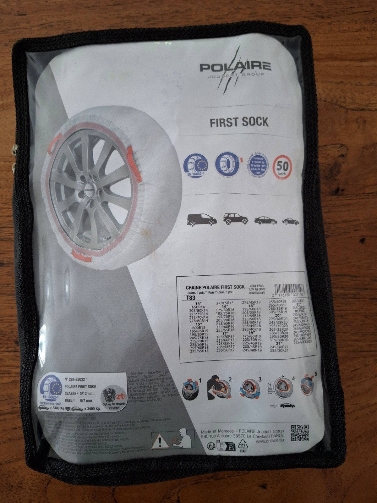 Nieuwe Polaire First Sock Sneeuwkettingen T83, Auto diversen, Sneeuwkettingen, Nieuw, Ophalen of Verzenden
