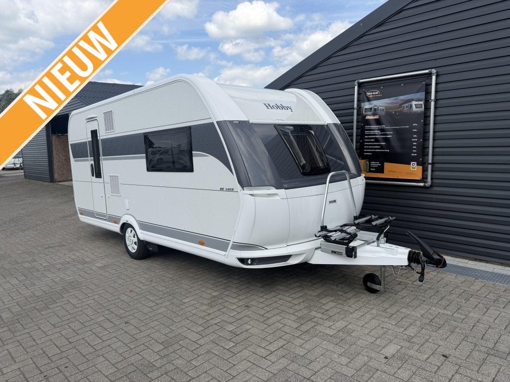 Hobby De Luxe 460 sff queens bed mover fietsenrek zware as, Standaardzit, Hobby, Schokbreker, Bedrijf