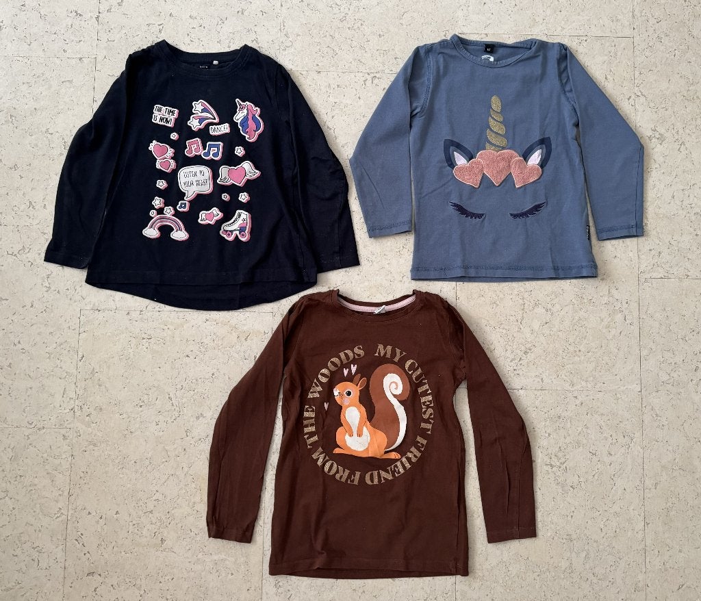 3x longsleeve meisje maat 116, Kinderen en Baby's, Kinderkleding | Maat 116, Ophalen of Verzenden, Zo goed als nieuw, Meisje, Shirt of Longsleeve