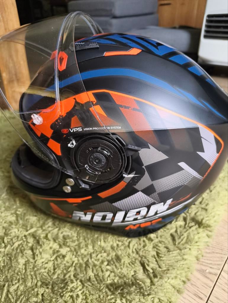 Nolan N87 Integraalhelm - Zwart/Oranje/Blauw. Maat XL., Ophalen, Heren, Nolan, Integraalhelm