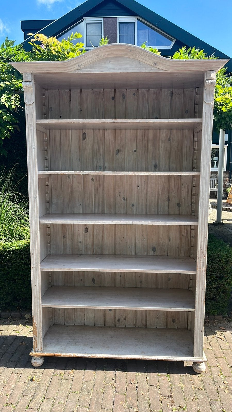 White Wash Kast - Boekenkast/Opbergkast, Ophalen, Met plank(en), Gebruikt, 50 tot 100 cm