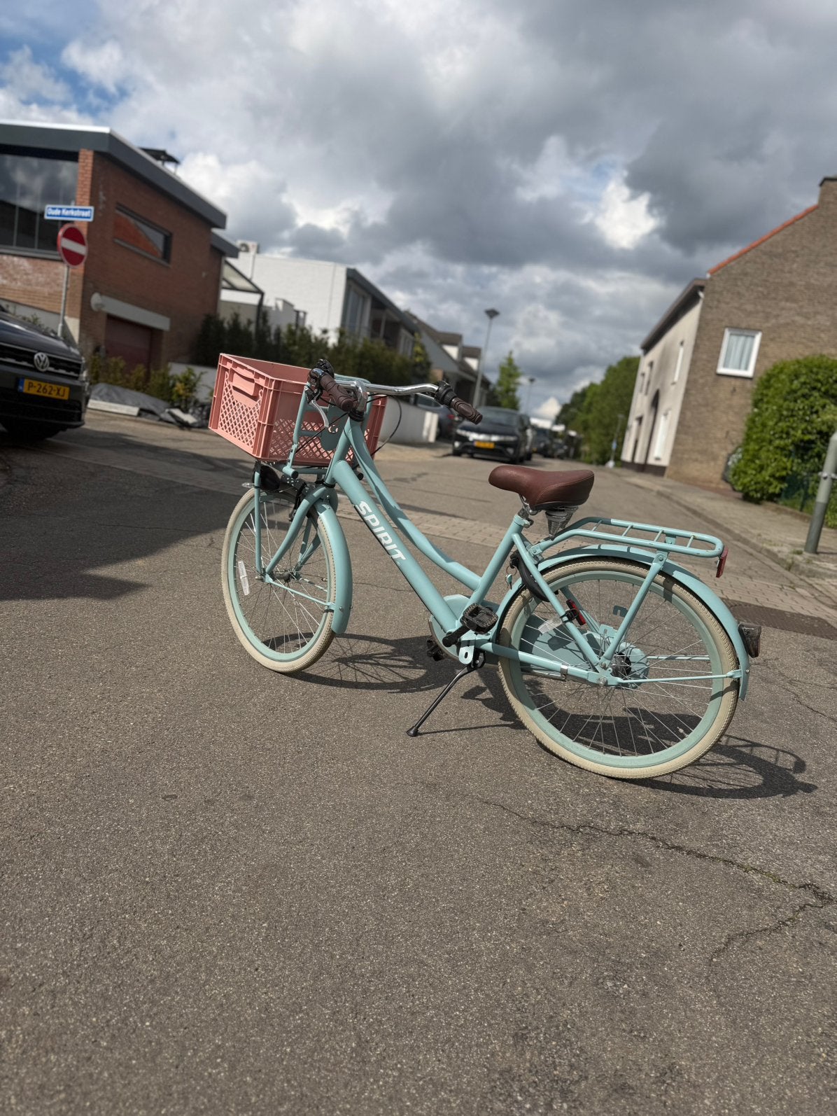 Meisjesfiets, turquoise., Ophalen, 22 inch, Gebruikt, Versnellingen