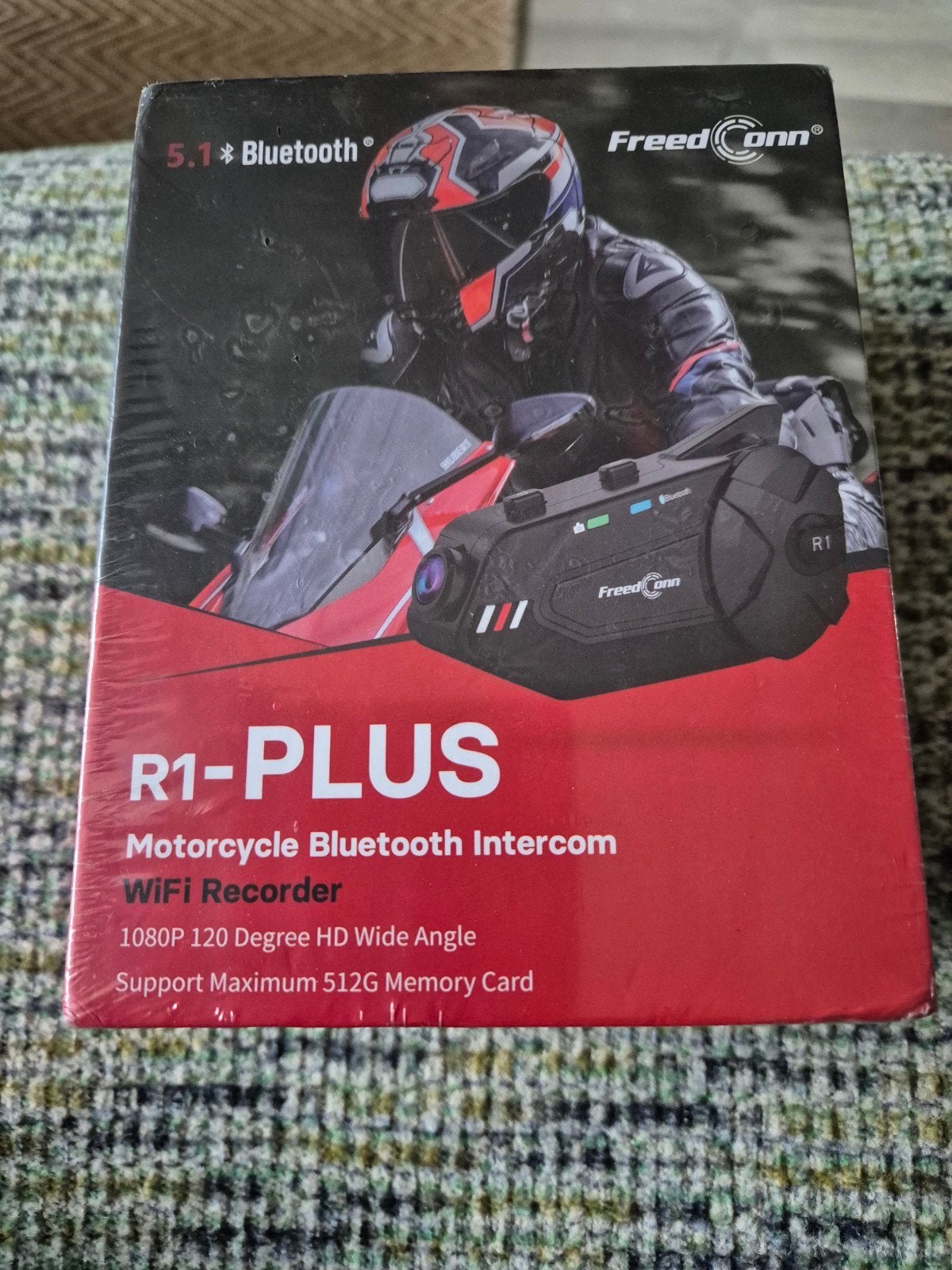 FreedConn R1 Plus Motorcycle Bluetooth Intercom WiFi Rec., Motoren, Ophalen of Verzenden, Nieuw met kaartje