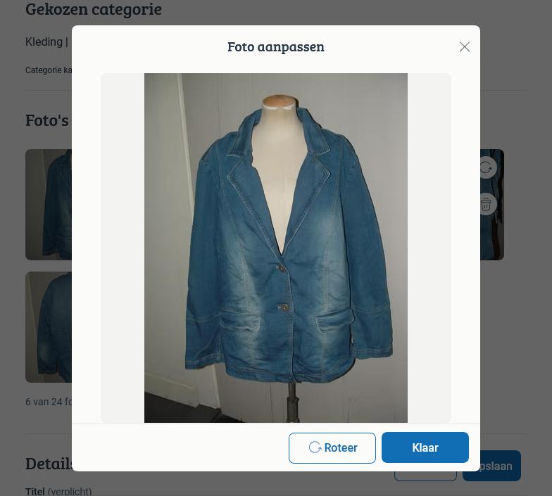 KjBrand stretch spijkerblazer, denim blazer maat 46