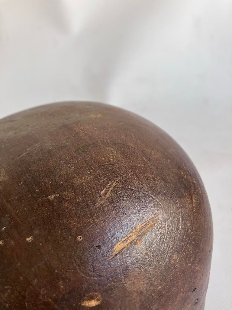 Vintage Hardhouten Hoedenmal Maat 52, Antiek en Kunst, Ophalen of Verzenden