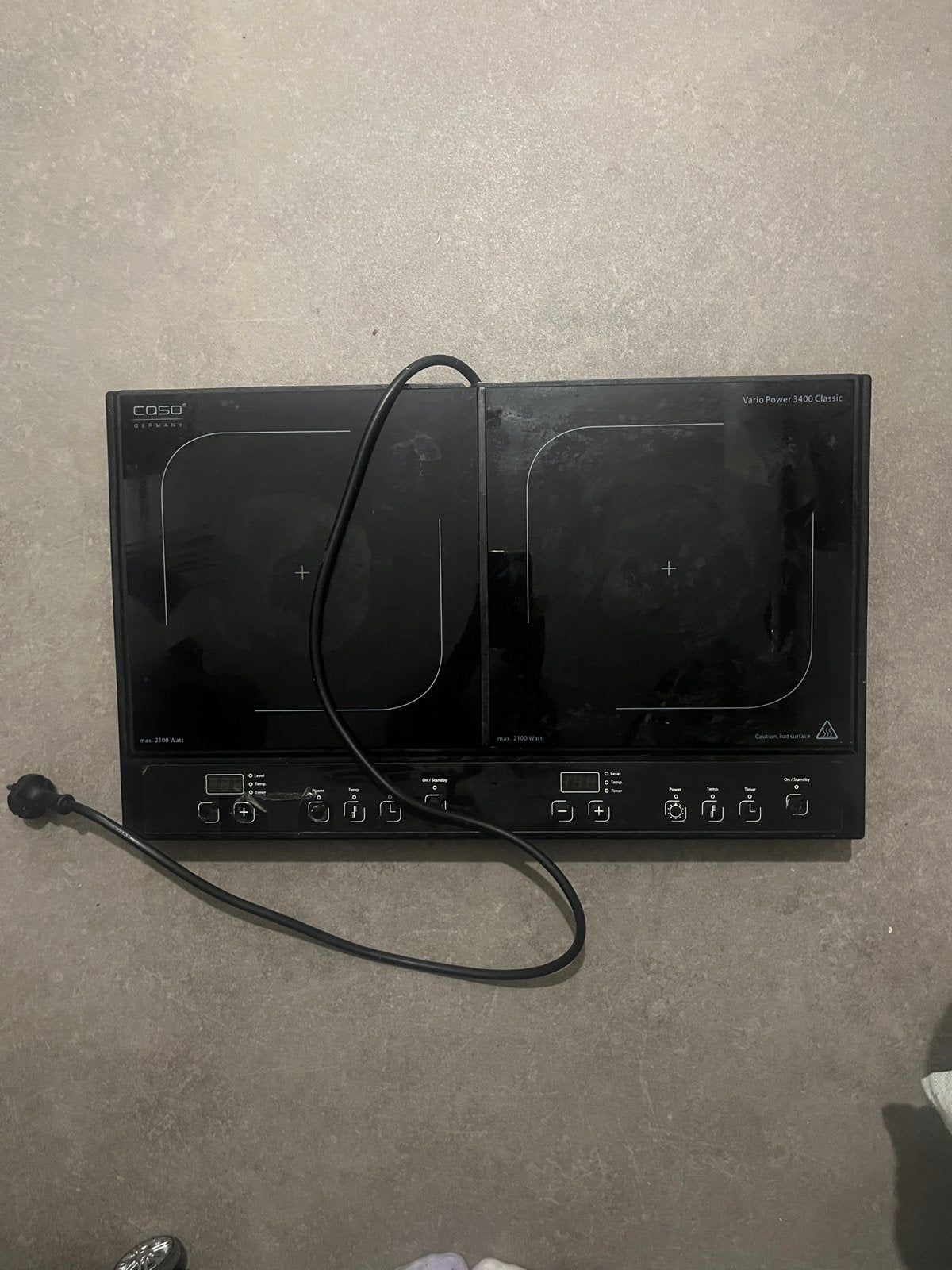 Dubbele Inductie Kookplaat Vario Power 3400 Classic, 3 kookzones of minder, Ophalen of Verzenden, Zo goed als nieuw, Inductie