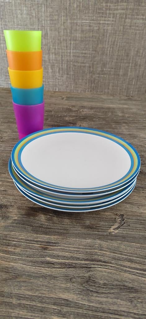 Kunststof borden en bekers, Ophalen, Overige materialen, Zo goed als nieuw, Bord(en)