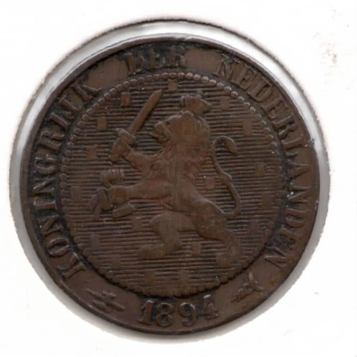 Nederland 2,5 Cent 1894 Wilhelmina, Postzegels en Munten, Munten | Nederland, Ophalen of Verzenden, Koningin Wilhelmina, Overige waardes