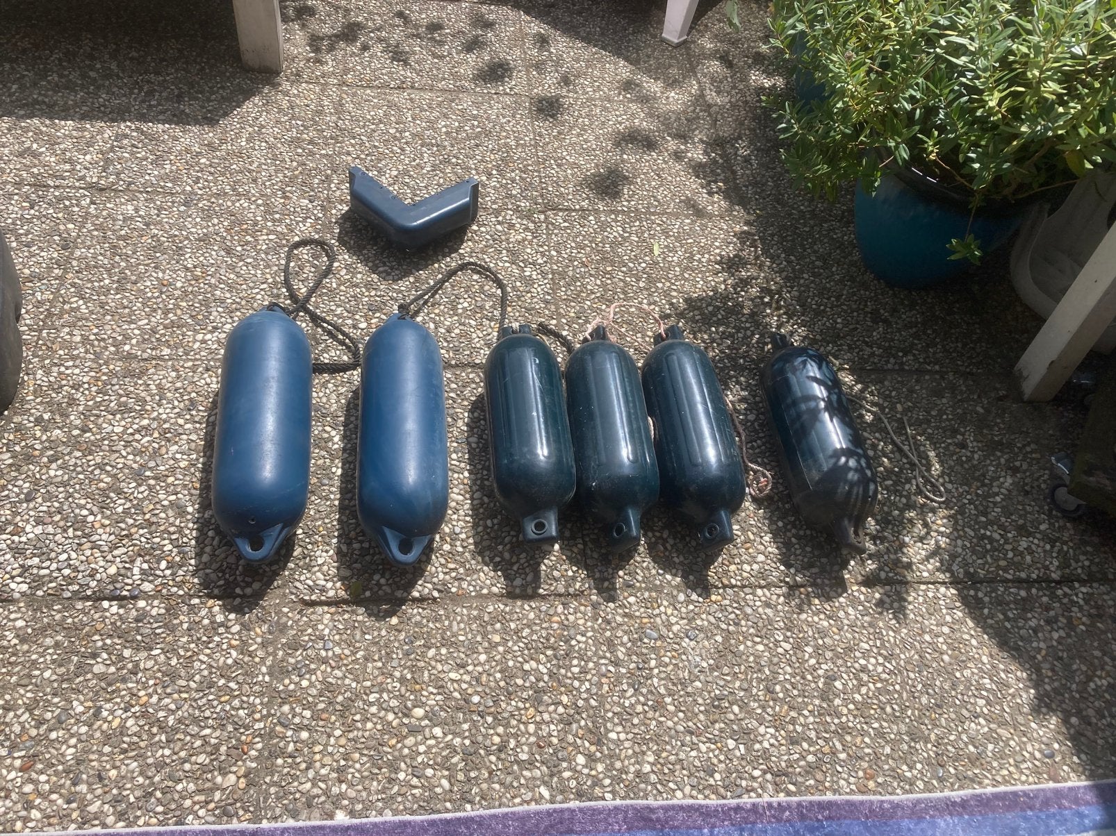 Stootwillen 6 stuks plus hoekstijger, Ophalen of Verzenden, Zo goed als nieuw, Overige typen