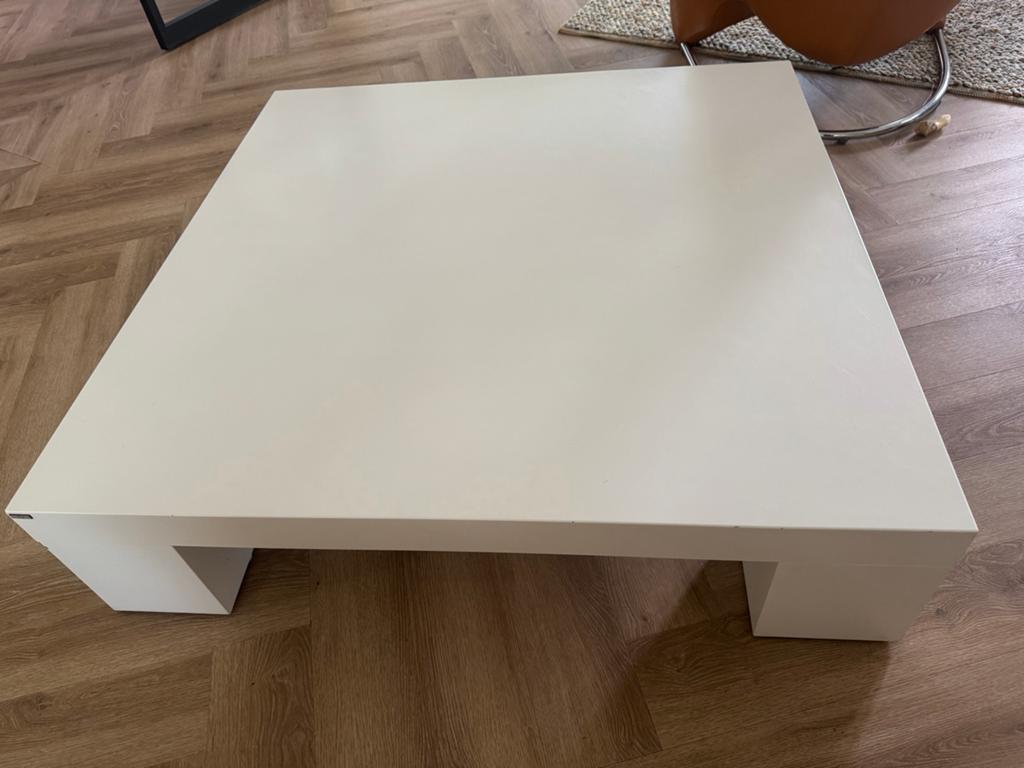 Strakke witte salontafel - Modern en minimalistisch, Ophalen, Overige materialen, Gebruikt, 100 tot 150 cm