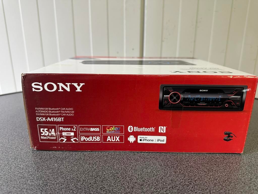 Sony DSX-A416BT autoradio met dual Bluetooth, NFC, USB aux, Ophalen of Verzenden, Zo goed als nieuw
