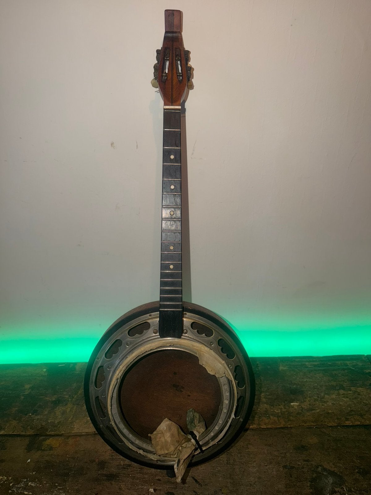 Fraaie antieke banjo mandoline vel moet vervangen worden, Muziek en Instrumenten, Ophalen of Verzenden, Zo goed als nieuw