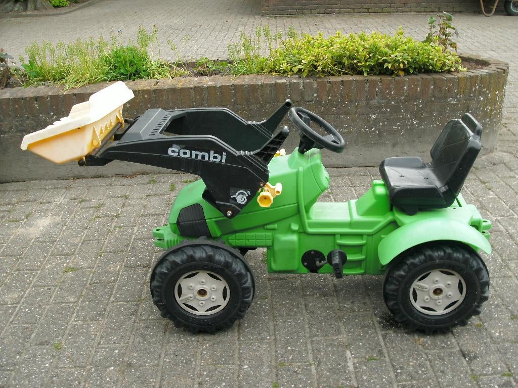 Traptractor met voorlader, Kinderen en Baby's, Speelgoed | Buiten | Voertuigen en Loopfietsen, Ophalen, Gebruikt, Trapvoertuig