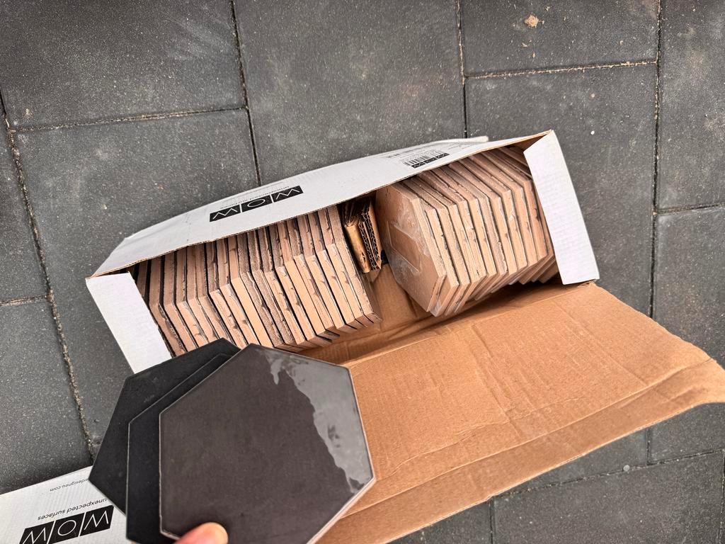 Wow Zellige Hexa Graphite Wandtegels (13 dozen), Doe-het-zelf en Verbouw, Tegels, Nieuw, Wandtegels, Keramiek, Minder dan 20 cm