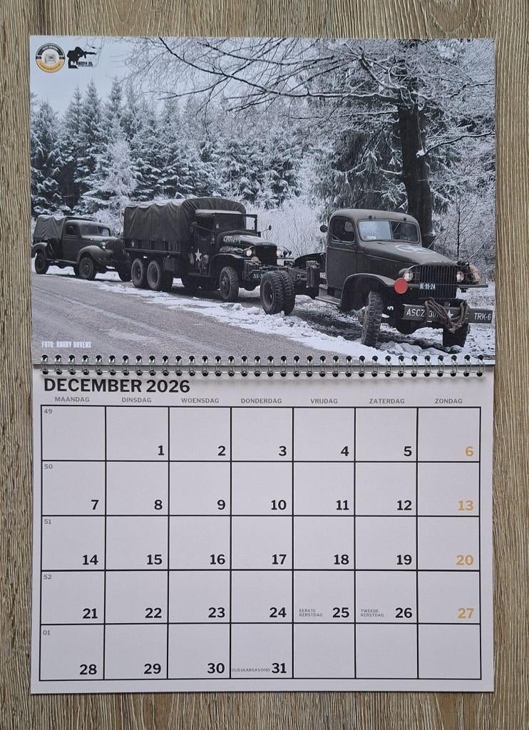 WW2 VOERTUIGEN Kalender 2026 – RJ Army Nijmegen, Verzamelen, Militaria | Tweede Wereldoorlog, Ophalen of Verzenden, Landmacht