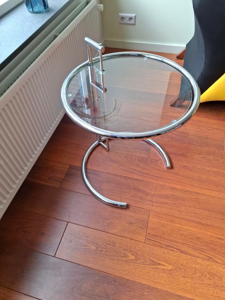 Mooi glazen bijzettafeltje, Minder dan 55 cm, Rond, Ophalen, 45 tot 60 cm