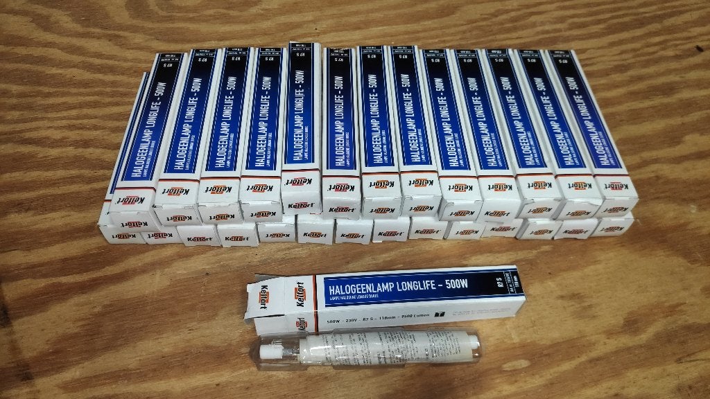 Partij 500W R7s halogeen staaflampen bouwlamp schijnwerper, Ophalen of Verzenden
