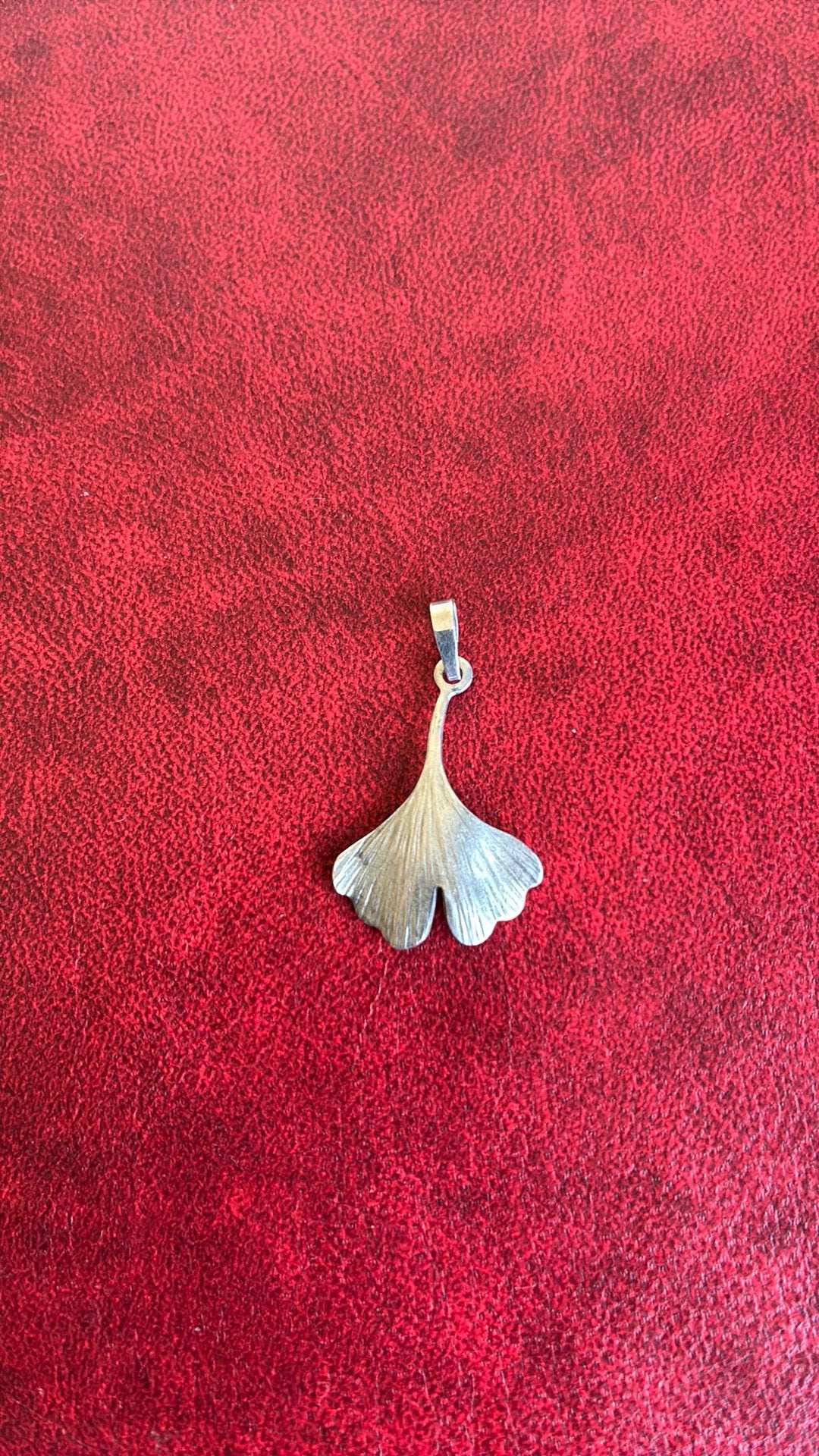 925 zilver Weimar Ginkgo blad hanger, Ophalen of Verzenden, Zo goed als nieuw, Zilver