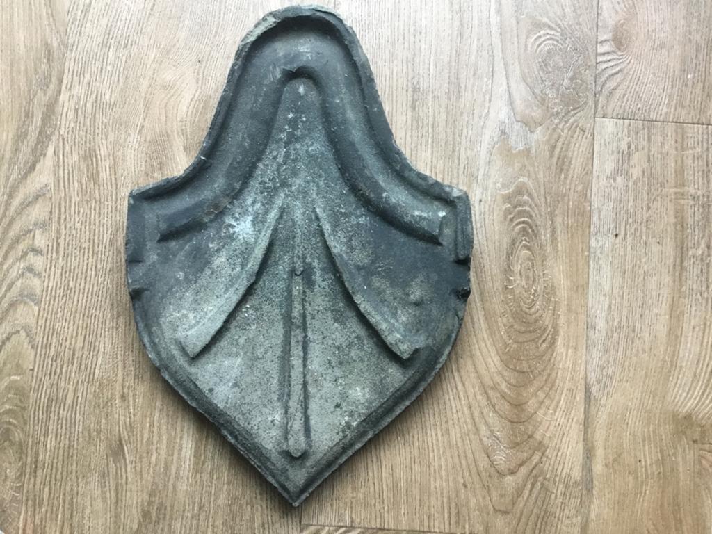 Originele Oegstgeester dakpan - 40x27 cm uit 1852-1900, Ophalen