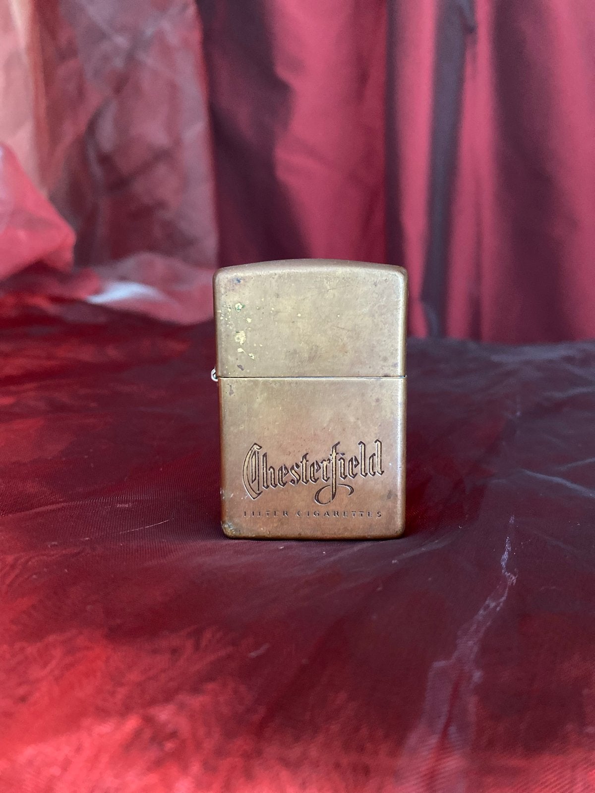 Vintage Zippo Chesterfield Aansteker - Gebruikt, Verzamelen, Ophalen, Gebruikt, Aansteker