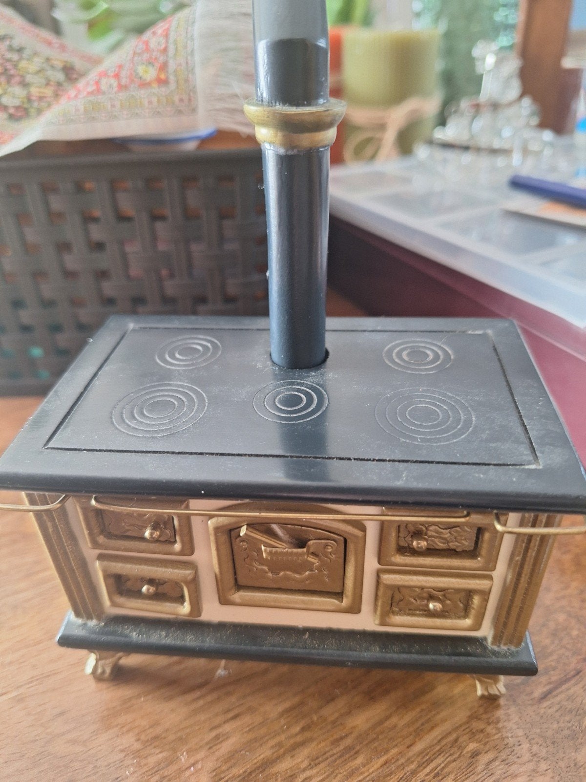 Miniatuur fornuis met schoorsteen - bodo hennig, Ophalen of Verzenden