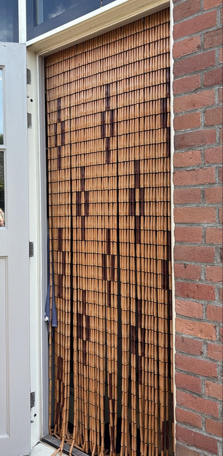 Vintage vliegengordijn 93x211,5 cm, Ophalen, Gebruikt, Bruin, Vliegengordijn