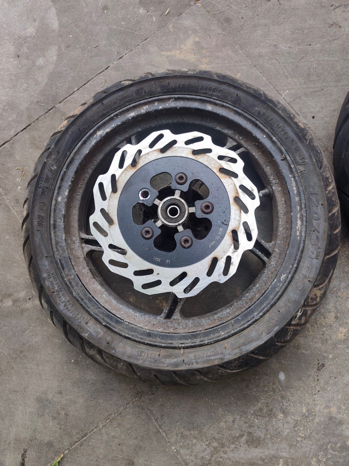 Set van 2 gebruikte banden en velgen, 13 inch, Fietsen en Brommers, Ophalen, Gebruikt