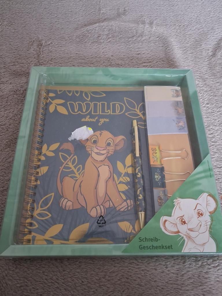 Schrijfset van lion king, Verzamelen, Disney, Ophalen of Verzenden, Leeuwenkoning of Jungle Boek, Zo goed als nieuw, Knuffel