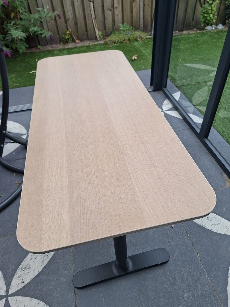 bureau, Gebruikt, Hout, Bruin, 140 cm