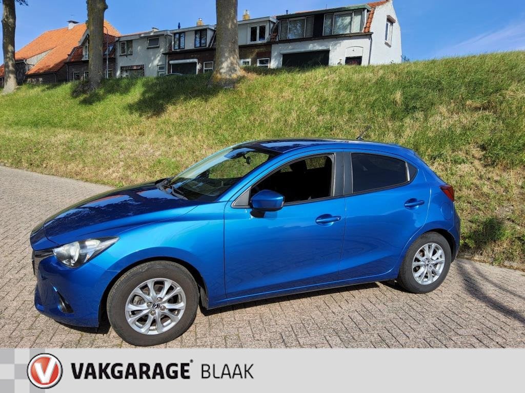 Mazda 2 1.5 Skyactiv-G TS incl 12 MND BOVAG Garantie, Auto's, Voorwielaandrijving, Gebruikt, 4 cilinders, Blauw