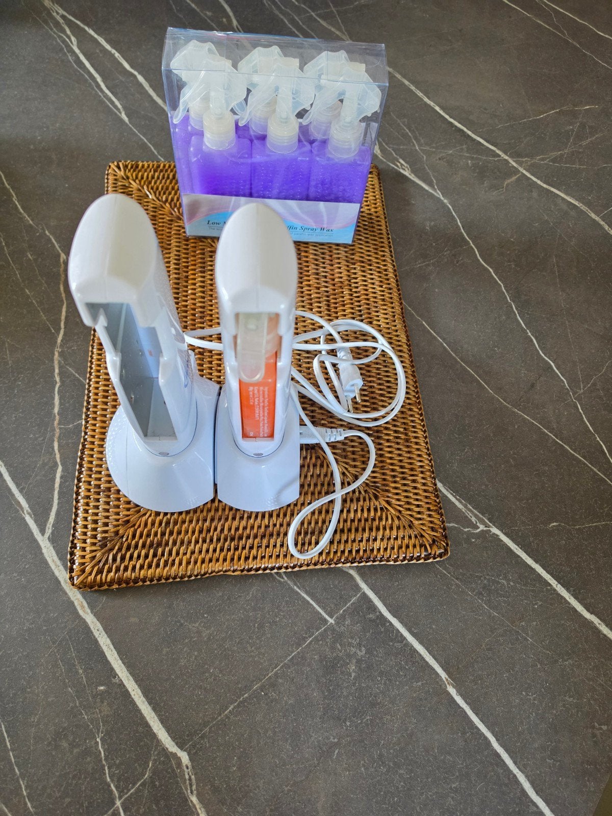 EZwax dubbele waxverwarmer met lavendel wax, Ophalen of Verzenden, Zo goed als nieuw, Scheren en Epileren