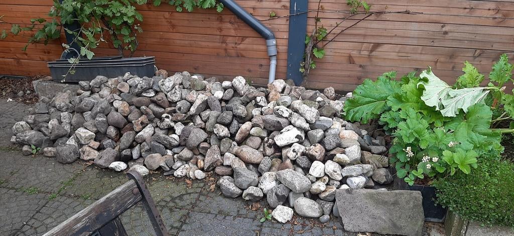 Diverse maaskeien voor tuin of decoratie, Ophalen, Gebruikt, Grijs, Kei
