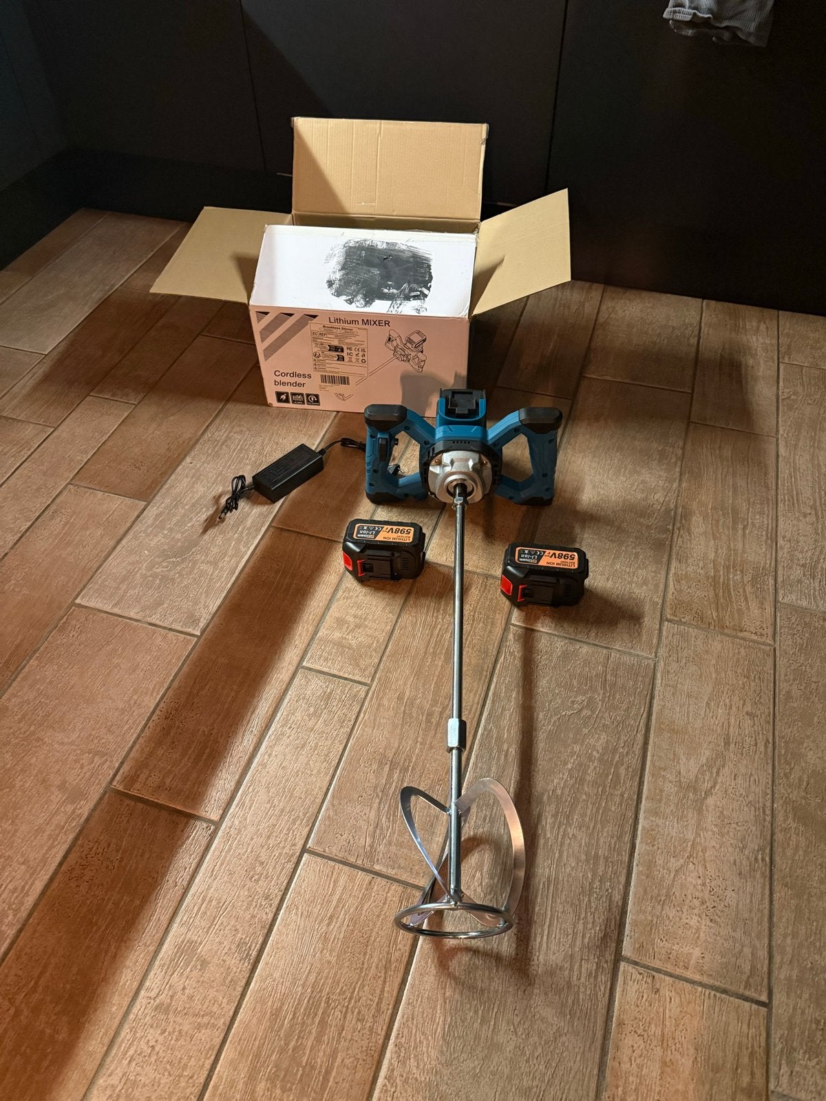 Draadloze Lithium Mixer - Beton/Verf/Mortel menger, Doe-het-zelf en Verbouw, Gereedschap | Overige machines, Ophalen of Verzenden