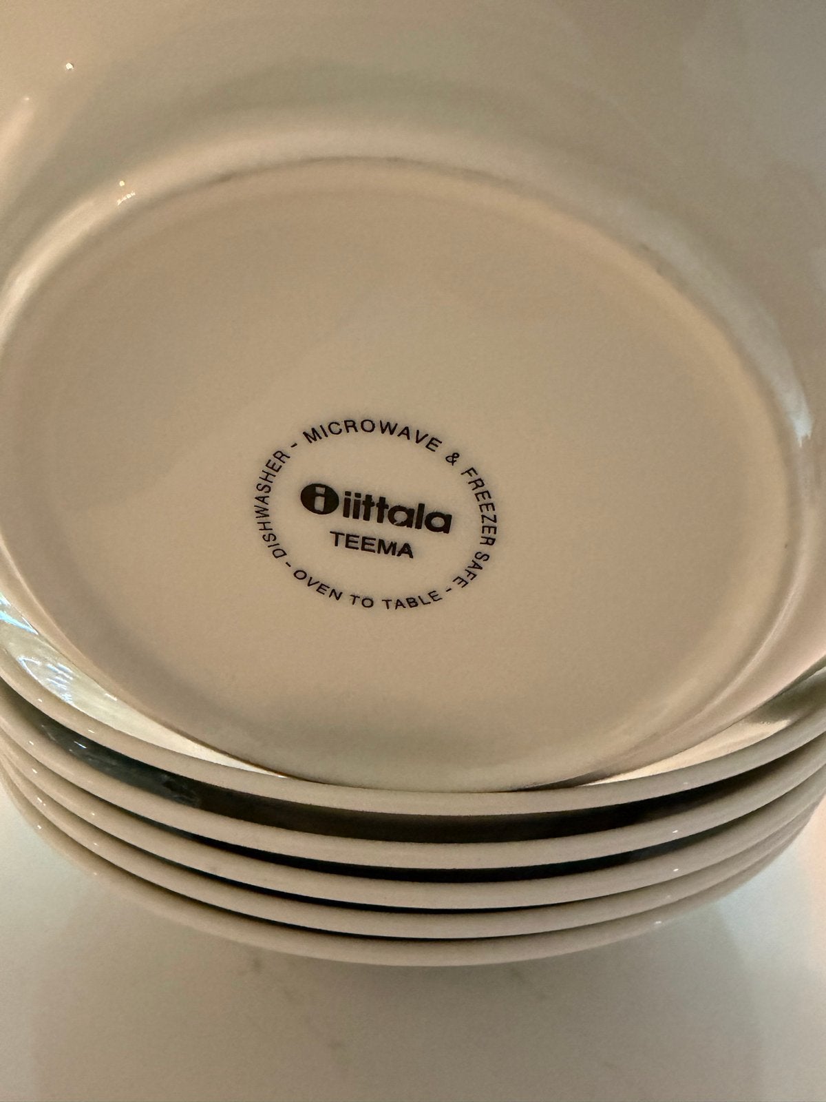6 Iittala Teema diepe borden 21 cm 6 stuks, wit, Ophalen of Verzenden, Zo goed als nieuw, Bord(en)