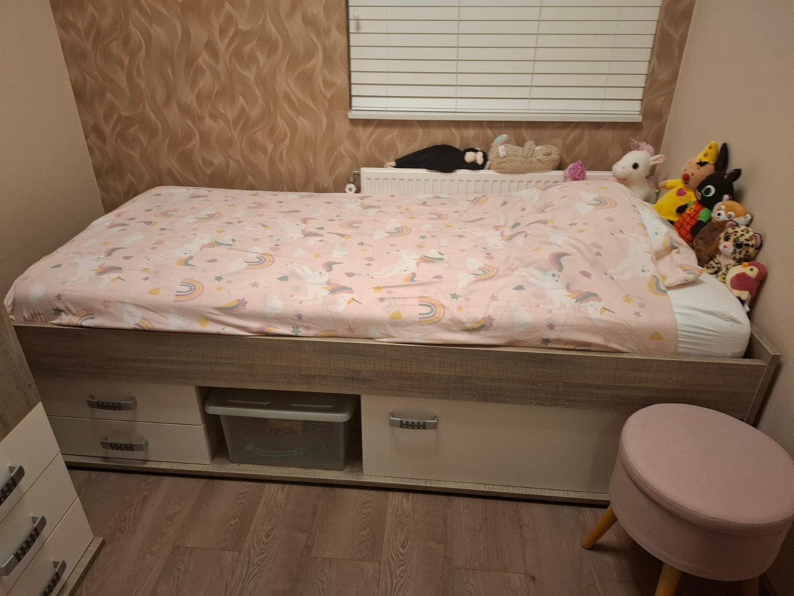 Beter Bed Pep bedframe met opberglades (exclusief matras), Ophalen, Gebruikt, 100 tot 150 cm, 75 cm of meer