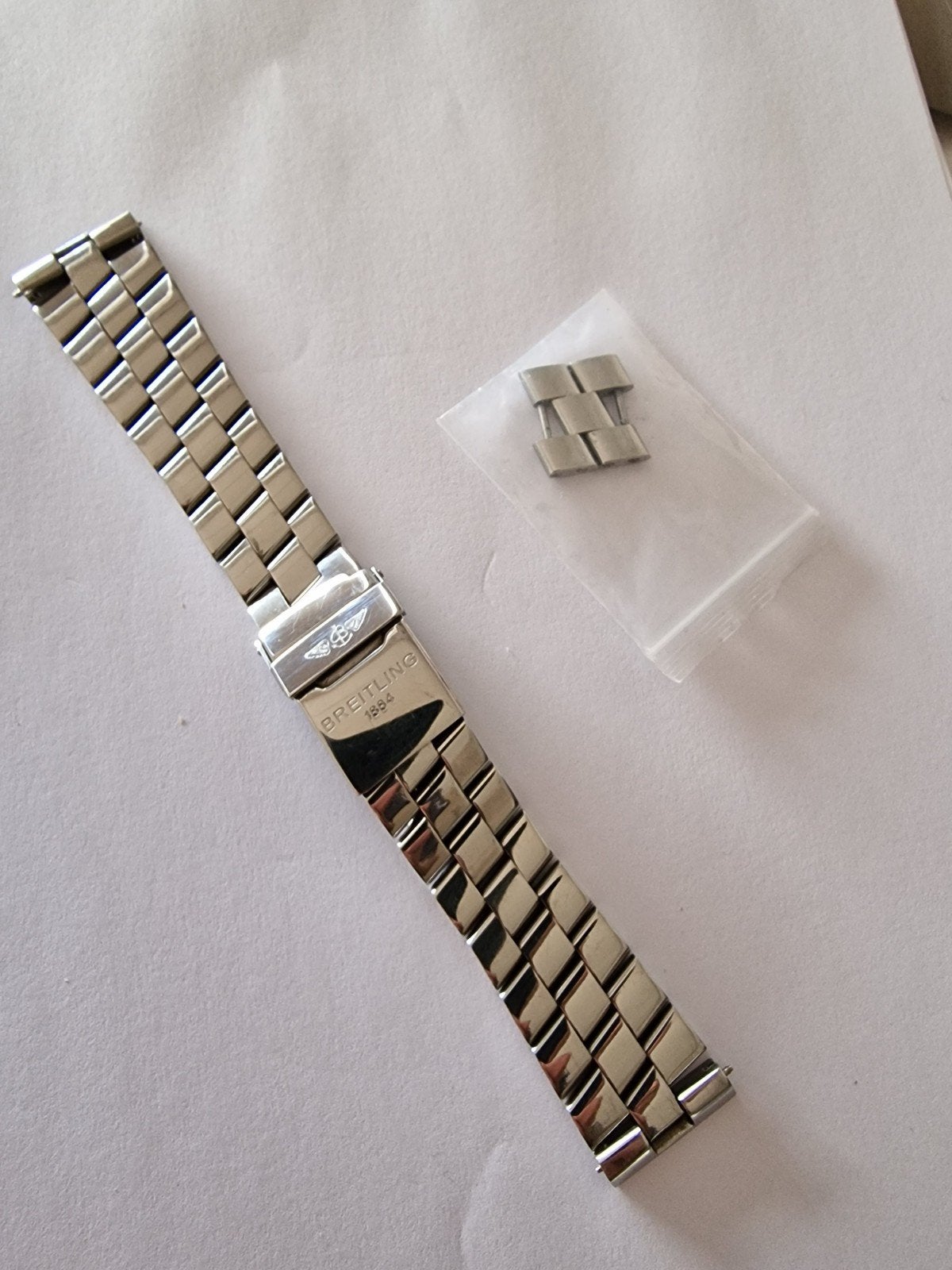 Stalen band breitling., Overige merken, Staal, Zakhorloge, Staal