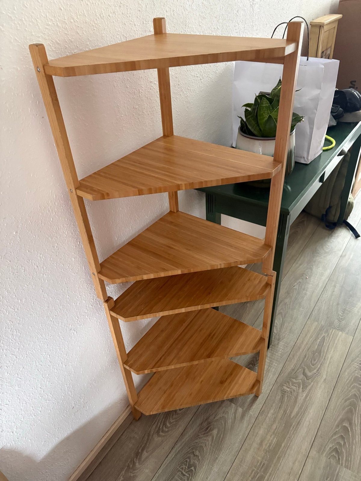 IKEA RÅGRUND hoekrek bamboe badkamerrek stellingkast, Badkamerrek, Bruin, Zo goed als nieuw, Ophalen