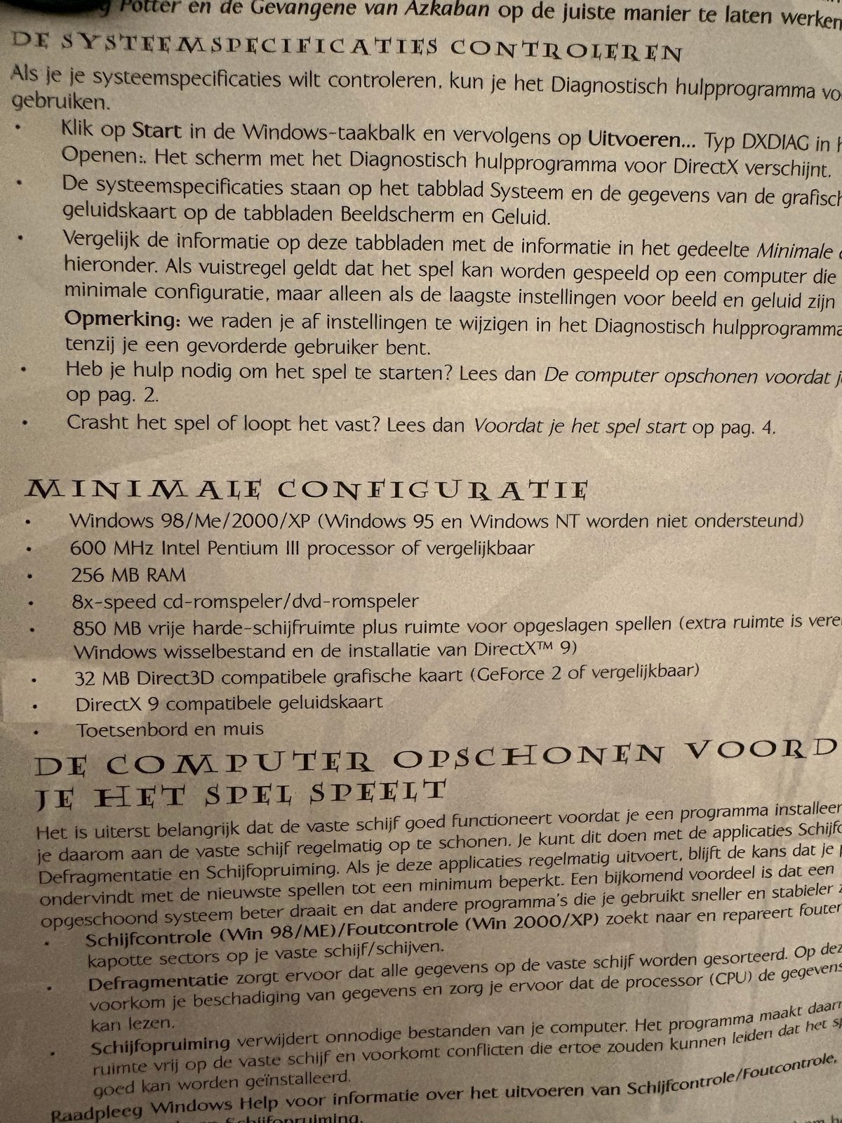 Harry Potter en de Gevangene van Azkaban PC CD-ROM, Gebruikt, 1 speler, Vanaf 3 jaar, Ophalen