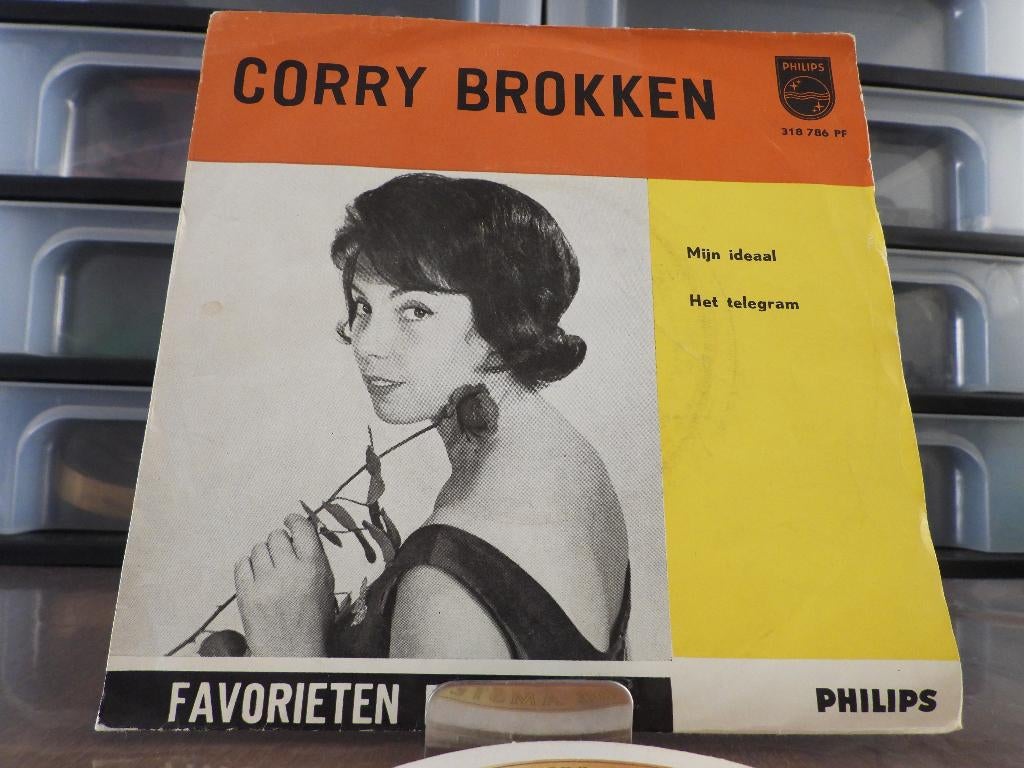 single Corry Brokken – Mijn Ideaal  - Het Telegram 1962, Ophalen of Verzenden, Gebruikt, Pop, Single