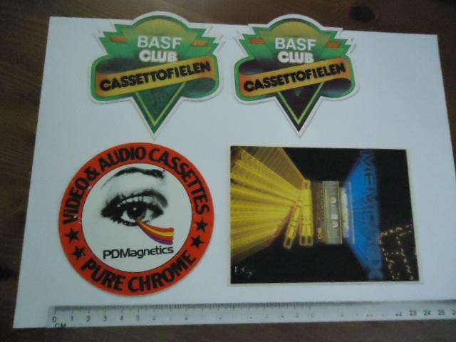 sticker Cassette bandje Basf tape audio video memorex pdm, Verzenden, Zo goed als nieuw