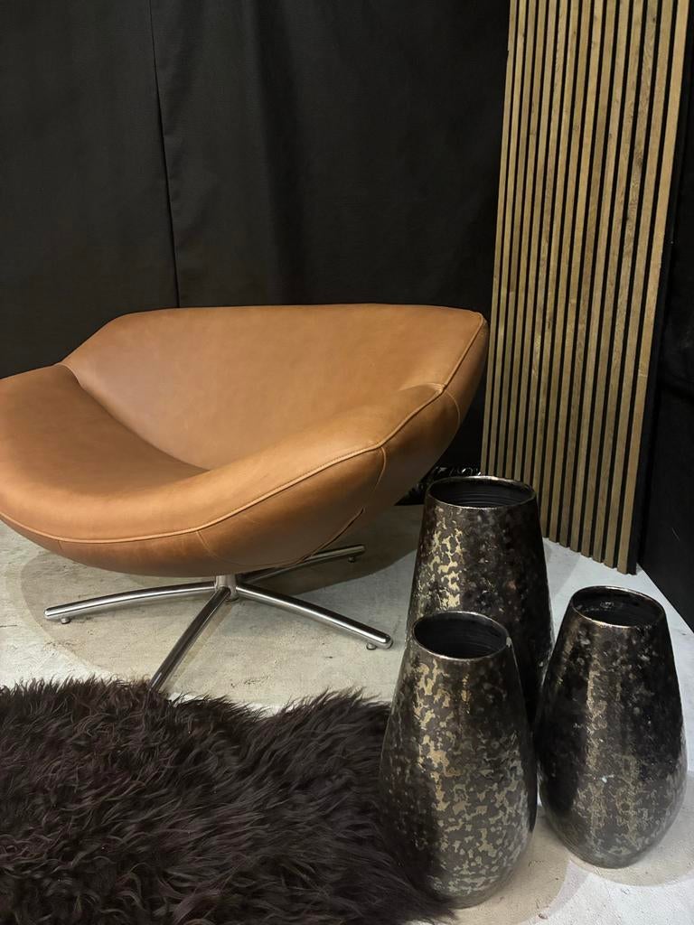 Label Gigi - Nieuw Leer -, Huis en Inrichting, Fauteuils, Ophalen, ., Leer, 75 tot 100 cm